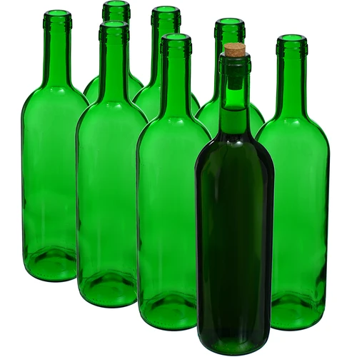 Steklenica za vino 0,75 L zelena - paket 8 kos. - 2
