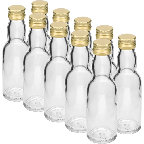 Steklenička »Malček« z zlatim navojnim pokrovčkom, 40 ml, 10 kosov