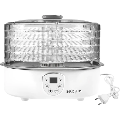 Sušilnik za gobe, sadje, zelenjavo in zelišča z nastavitvijo temperature, 240 W, prozoren - 3