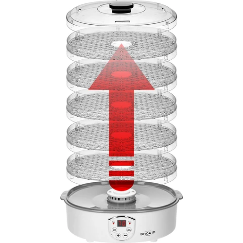 Sušilnik za gobe, sadje, zelenjavo in zelišča z nastavitvijo temperature, 240 W, prozoren - 8