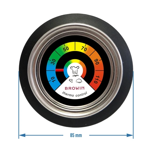 Termometer-ročaj za pokrovko (0 °C do +120 °C) Ø8,5cm - 3