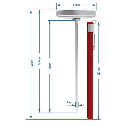 Termometer za peko mesa (od 0 °C do +120 °C) 12,5 cm - 8