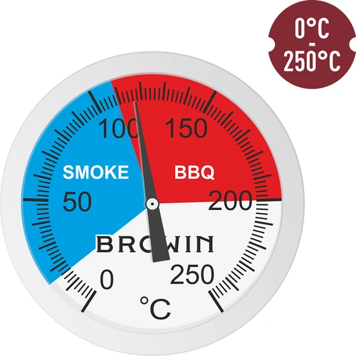 Termometer za prekajevalnik in BBQ (od 0 °C do +250 °C) 5,2 cm - 4