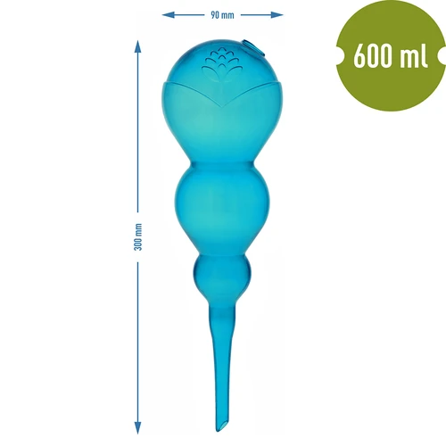 Trojna (trikomorna) namakalna krogla, prozorno modra, 600 ml - 5