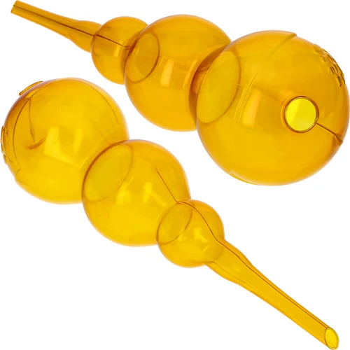 Trojna (trikomorna) zalivalna krogla, prozorna rumena, 600 ml - 2