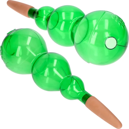 Trojna (trikomorna) zalivalna krogla, prozorna zelena, s keramično konico, 600 ml - 2