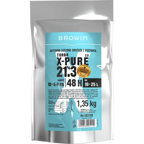 Turbo kvas X-Pure 21,3 %, 10 x 25 L, 1,35 kg