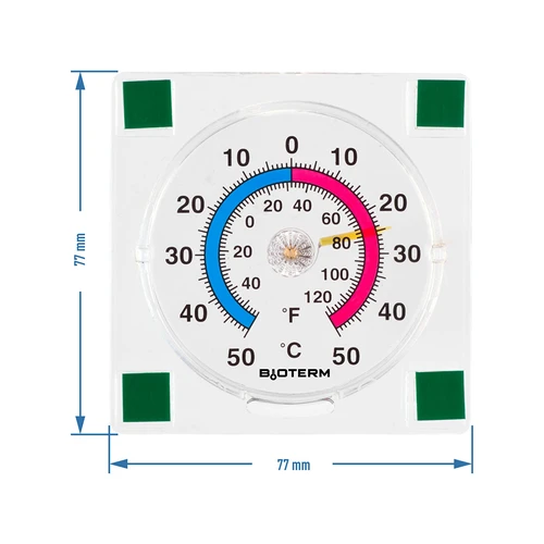 Univerzalni prozoren, samolepilni termometer (-50 °C do +50 °C) - 2