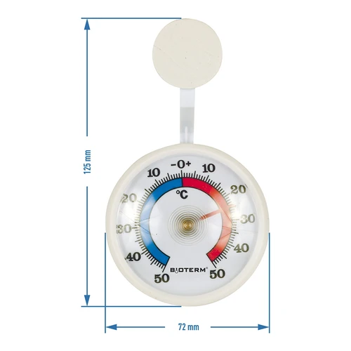 Univerzalni, samolepilni termometer (-50 °C do +50 °C) Ø 7,2 cm - 2