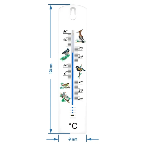 Univerzalni termometer z grafiko – ptice (-30 °C do +50 °C) 20 cm - 2