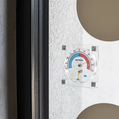 Univerzalni termometer z higrometrom, prozoren, samolepilen (od -50 °C do +50 °C) - 3