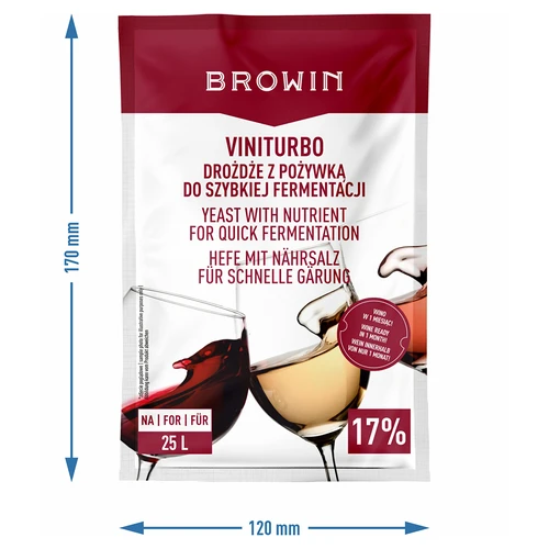 ViniTurbo - vinske kvasovke za hitro fermentacijo, 20 g - 3