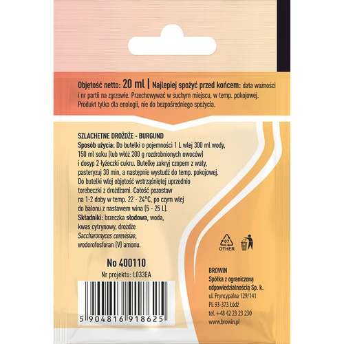 Vinski kvas Bordeaux, 20 ml - 2