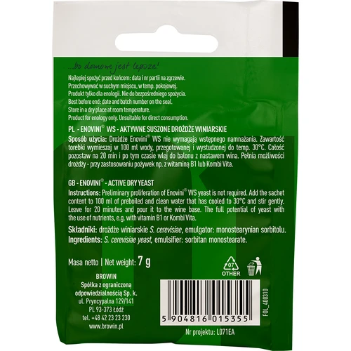 Vinski kvas Enovini® WS, 7 g - 2