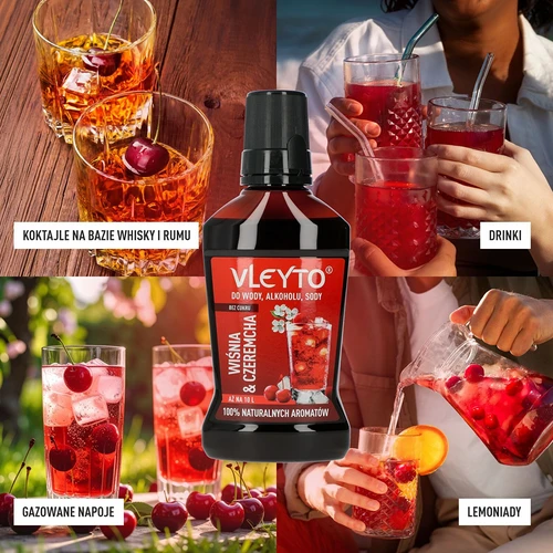 VLEYTO Višnja & Čremsa – okusna esenca z naravnimi aromami, 250 ml - 7