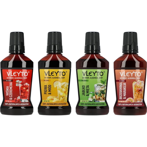 VLEYTO Višnja & Čremsa – okusna esenca z naravnimi aromami, 250 ml - 10