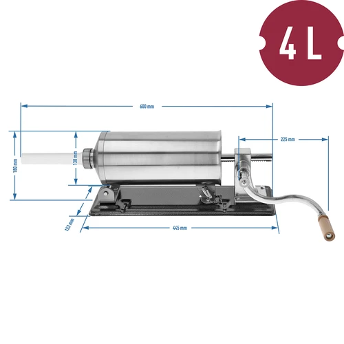 Vodoravna polnilka za klobase 4 kg - 10