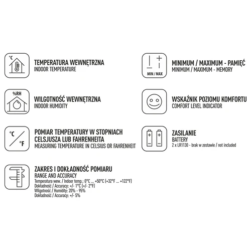 Vremenska postaja – elektronska, brezžična, črna - 5