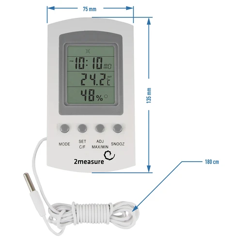 Vremenska postaja – elektronska, s sondo, bela - 7