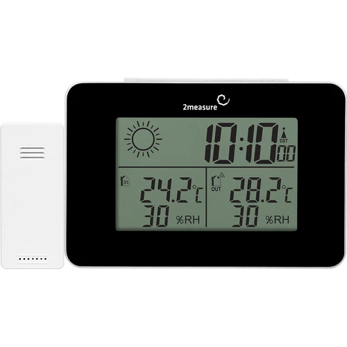 Vremenska postaja RCC – elektronska, brezžična, z osvetljenim senzorjem, črna - 6