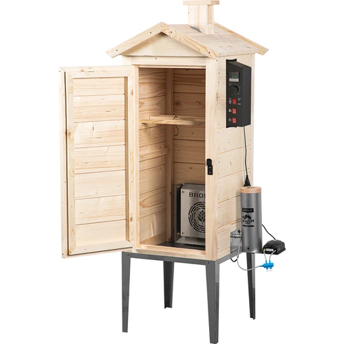 Vrtna lesena prekajevalnica 200 L – dragON Wood 100E z električnim grelnim modulom in krmilnikom - 2