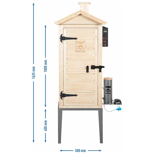 Vrtna lesena prekajevalnica 200 L – dragON Wood 100E z električnim grelnim modulom in krmilnikom - 13