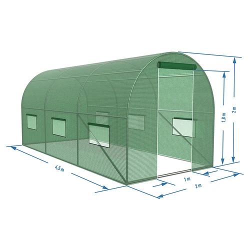 Vrtni rastlinjak (folijski) 2x4,5x2 m - 15