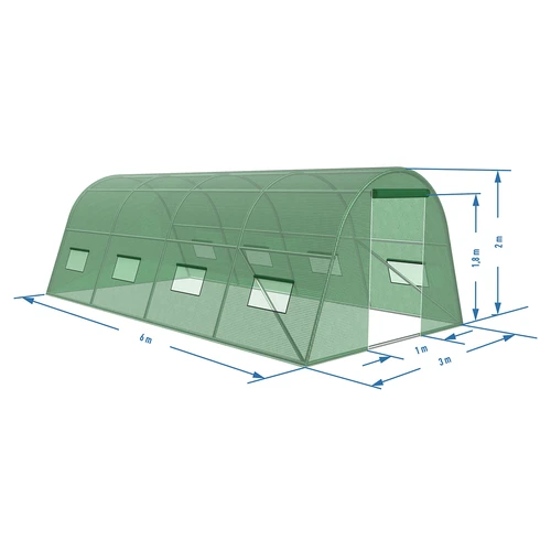 Vrtni rastlinjak (folijski) 3x6x2 m - 16