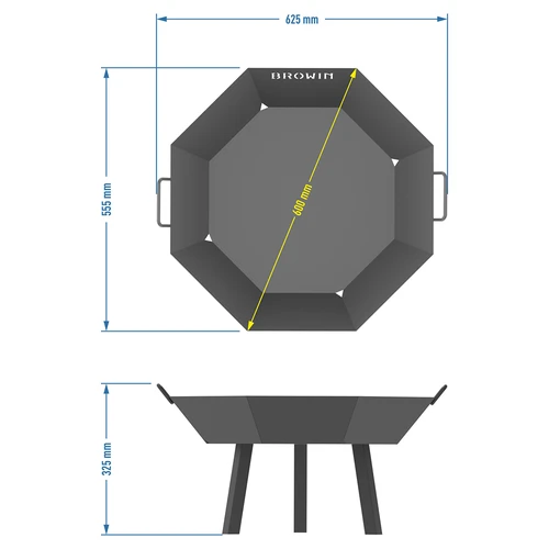 Vrtno kurišče ø 60 cm - v slogu loft - 8