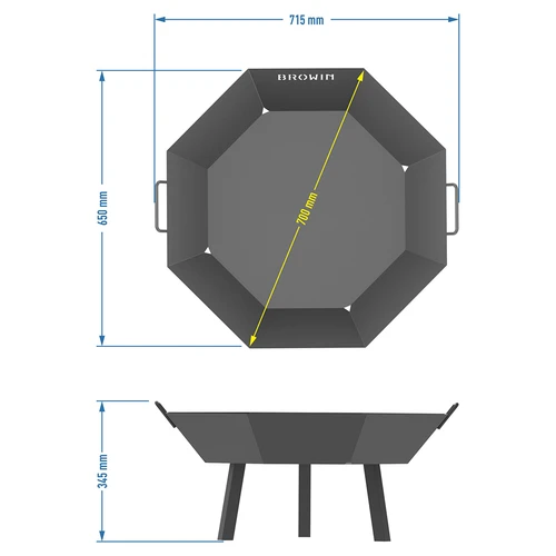 Vrtno kurišče ø 70 cm - v loft slogu - 8