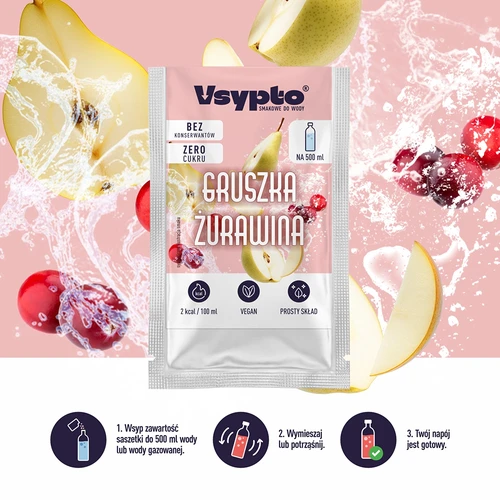 VSYPTO z okusom Hruška Brusnica, 3 g - 6