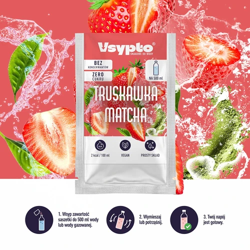 VSYPTO z okusom Jagoda Matcha, 3 g - 6
