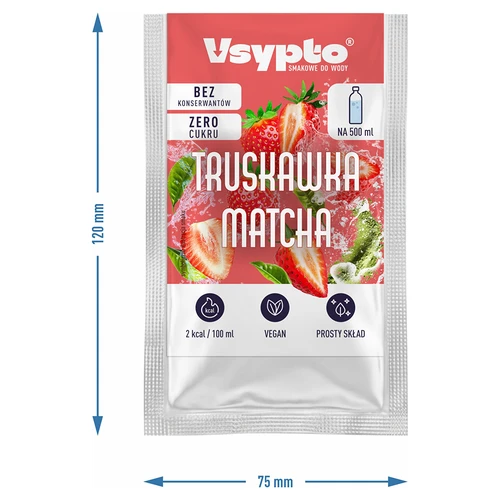 VSYPTO z okusom Jagoda Matcha, 3 g - 4