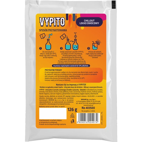 VYPITO 12%, vrečka za 18 drinkov - Chillout rahlo sadni, 126 g - 2