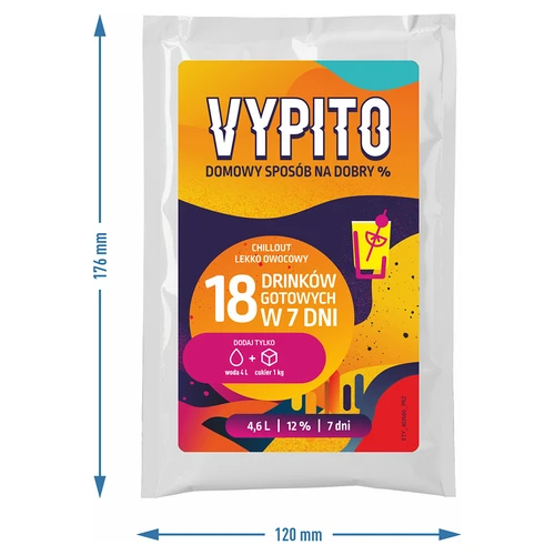 VYPITO 12%, vrečka za 18 drinkov - Chillout rahlo sadni, 126 g - 4
