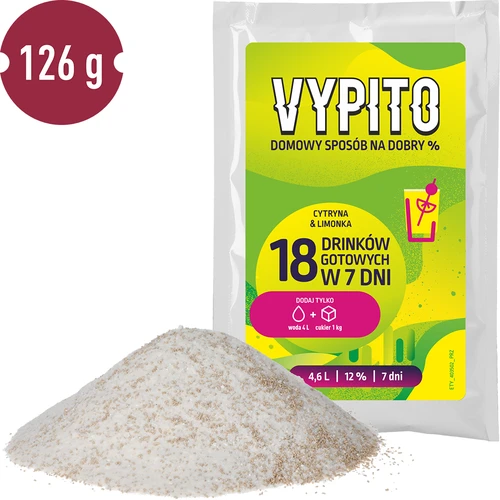 VYPITO 12 %, vrečka za 18 drinkov - Limona & limeta, 126 g - 3
