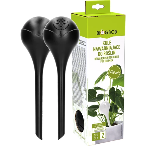 Zalivalne krogle za rastline, črne matirane, 400 ml, 2 kosa. - 3