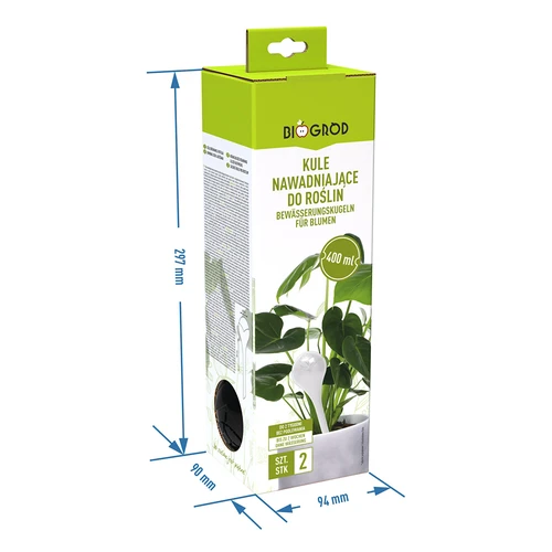 Zalivalne krogle za rastline, črne matirane, 400 ml, 2 kosa. - 4