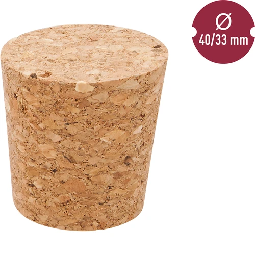 Zamašek iz plute 40/33 mm - 2